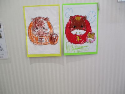 午年のぬりえをしたよ🐎